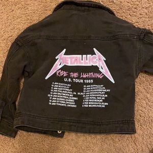 Toddler girls Metallica jean jacket